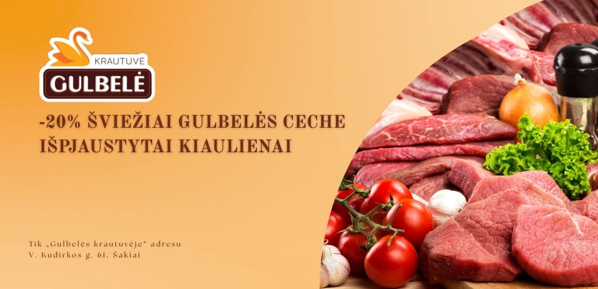 Šviežiai kiaulienai - 20%